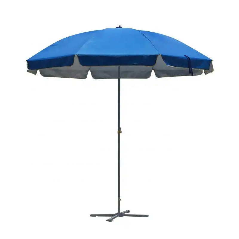 Solid Color Blue Sun Umbrella Customized Umbrella Parasol Big Size  Beach Umbrella