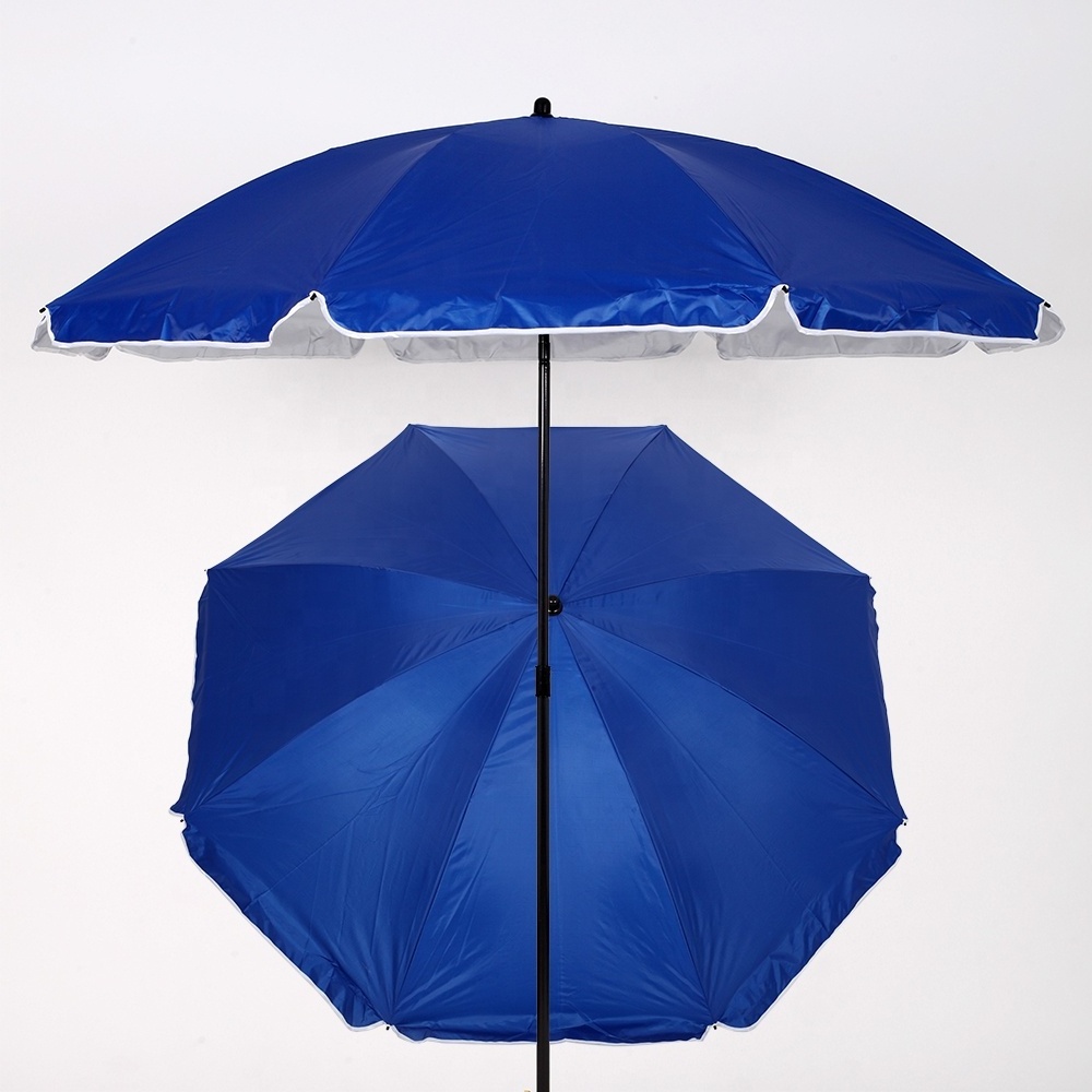 Solid Color Blue Sun Umbrella Customized Umbrella Parasol Big Size  Beach Umbrella