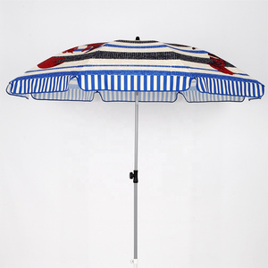 Professional supply sun protection delicate pattern beach capsule umbrella for summer