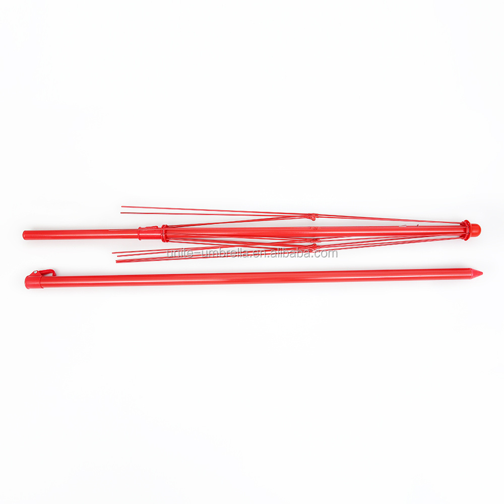 40inch red umbrella frame of umbrella parts beach umbrella frame