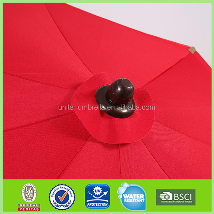 Korea garden umbrella double layer fibreglass umbrella L-c010