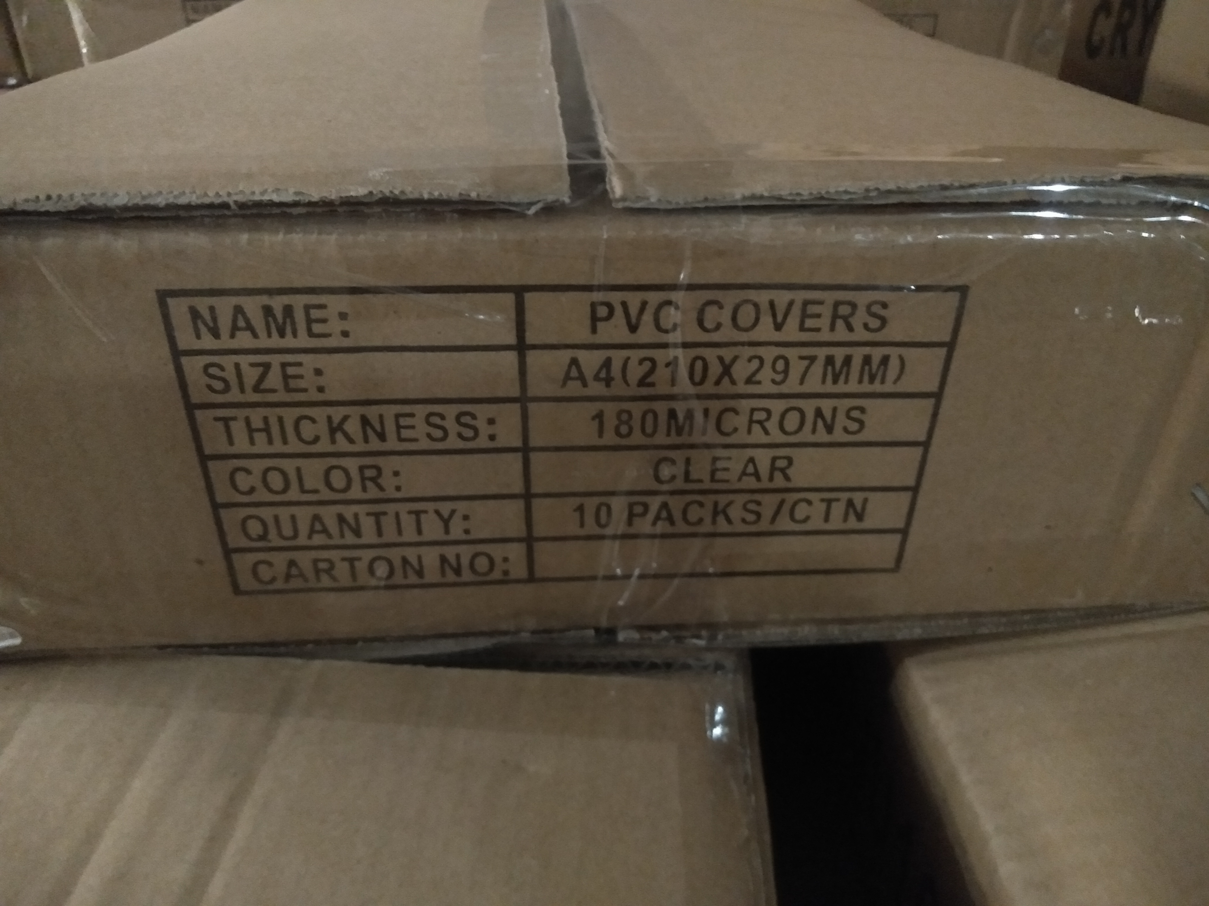 A4 A3 Size Factory Price PVC Cover Transparent Sheet for Binding Cover Clear PVC Covers