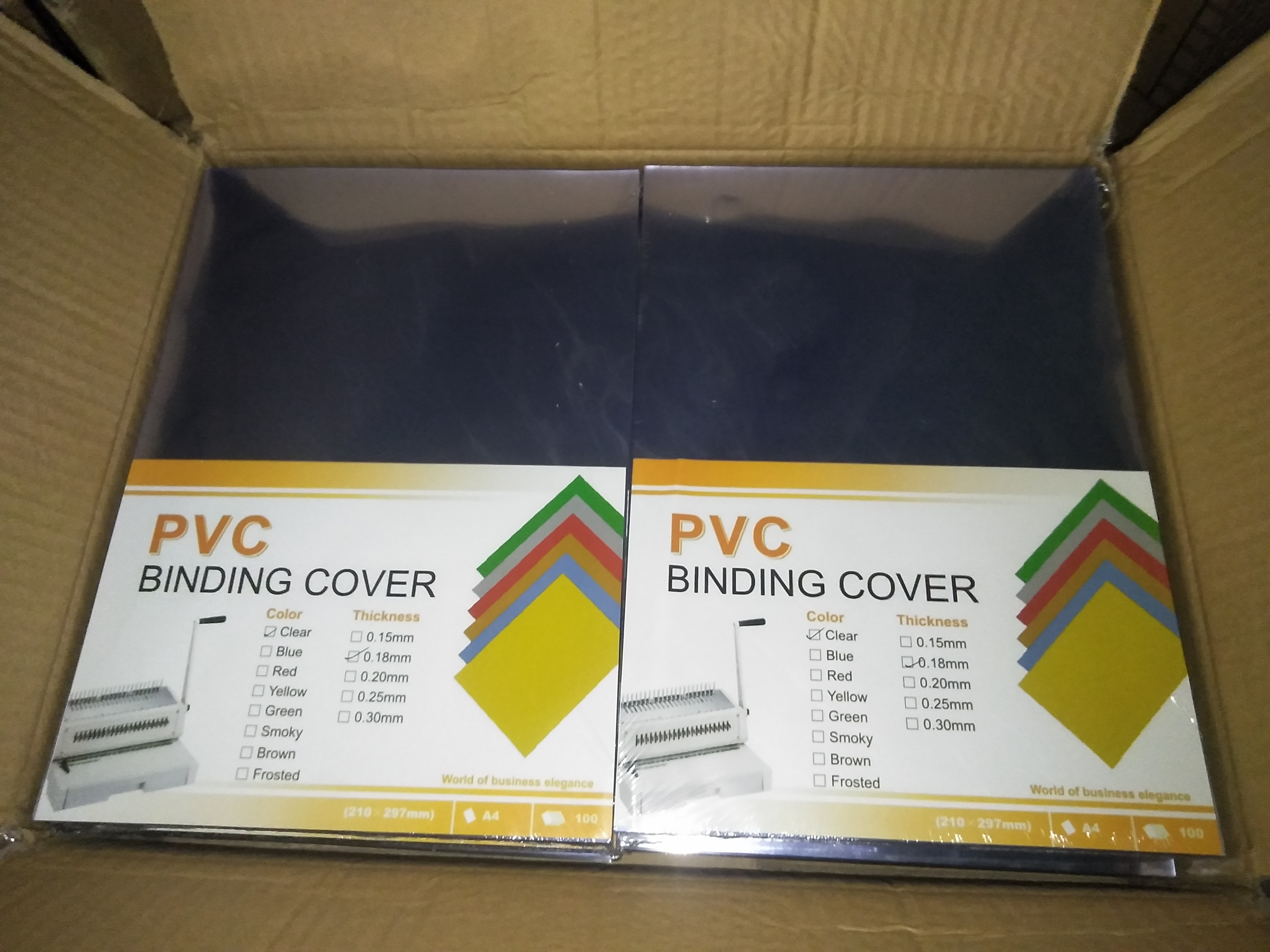 A4 A3 Size Factory Price PVC Cover Transparent Sheet for Binding Cover Clear PVC Covers