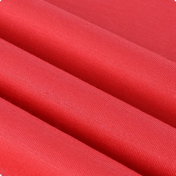 Shaoxing Textile Knitted Single Jersey 96% Viscose 4% Spandex Open End OE Spun Rayon Elastane Plain Dyed Knitted Fabric