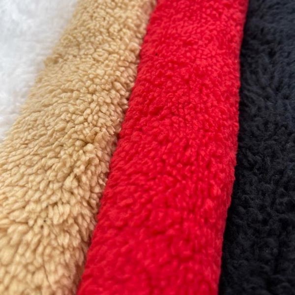 Shaoxing Textile 100% Polyester Brushed Short Piles Plush Fabric, Double Sided Velvet Fabric, Double Face Sherpa Plush Fabric