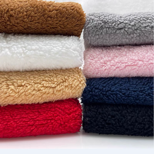 Shaoxing Textile 100% Polyester Brushed Short Piles Plush Fabric, Double Sided Velvet Fabric, Double Face Sherpa Plush Fabric