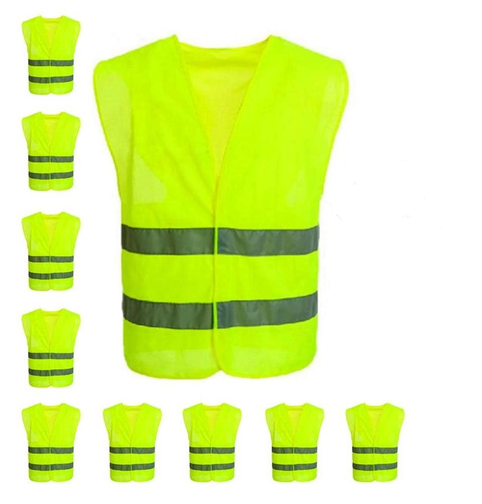 High Visibility kids bicycle reflective safety vest High Vis Jackets with 2 Fluorescent Bands Standard Size High Visibility Vest