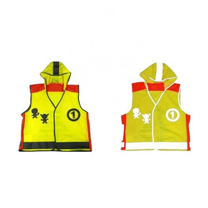 High Visibility kids bicycle reflective safety vest High Vis Jackets with 2 Fluorescent Bands Standard Size High Visibility Vest