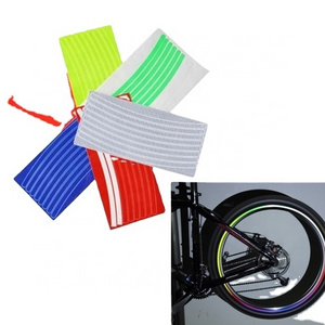 Fluorescent Bike Bicycle Wheel Rim Stickers PVC Reflective Decal Sticker