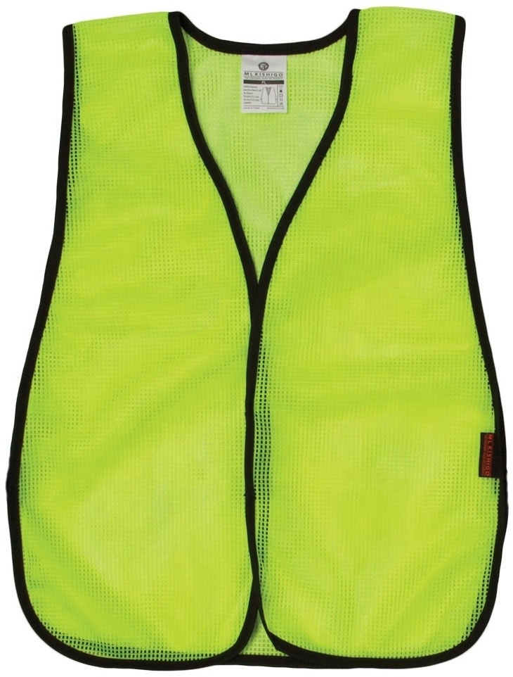 Mesh Safety Vest wo Reflective - SM (MLK) Hi-Vis Neon Yellow Safety Waistcoat Reflective Vest Fluorescent Safety Vests