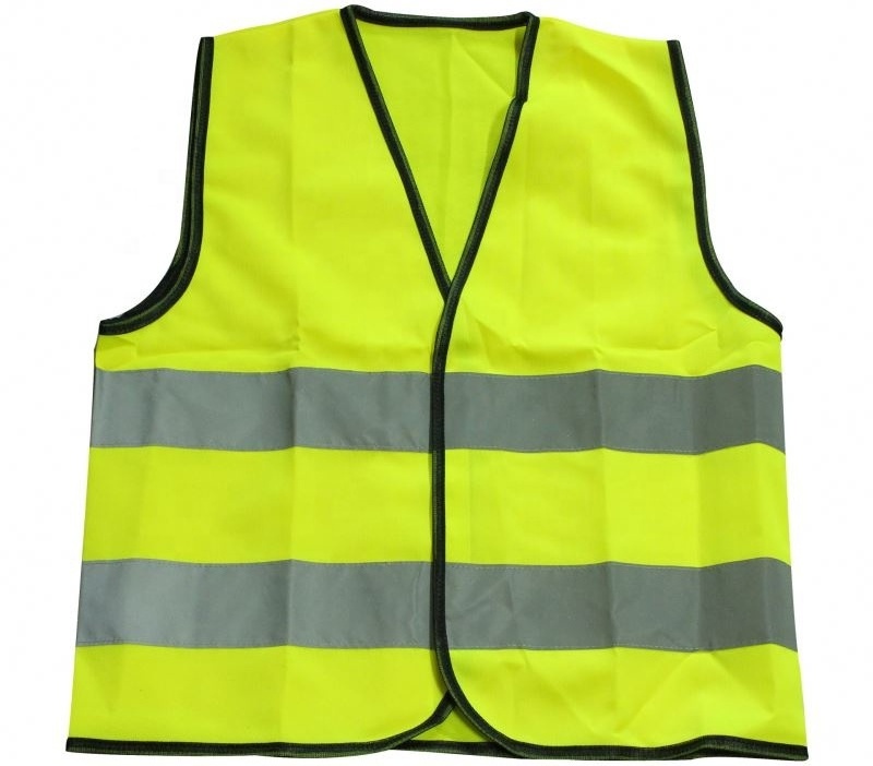 High Visibility kids bicycle reflective safety vest High Vis Jackets with 2 Fluorescent Bands Standard Size High Visibility Vest