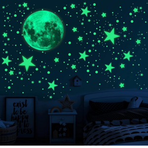 fluorescent wall sticker Moon and Stars Luminous Stickers, Fluorescent Star Sticker Ideal