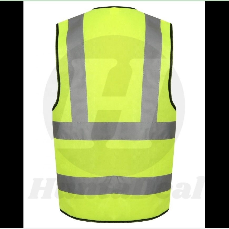 Hi vi safety reflective vest yellow 3M Reflective Vest Fluorescent Safety Vests High Visibility Waistcoat Reflective jackets