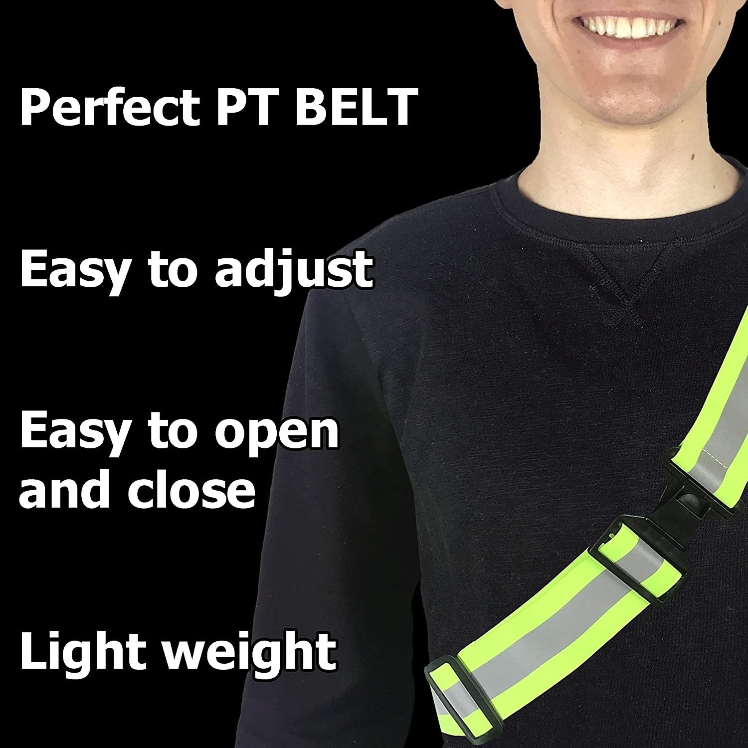 High Visibility Reflective Belt,  Reflective Running Gear for Men and Women for Night Running Cycling Walking.