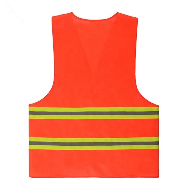 wholesale reflex knitting fabric custom safety vest orange Reflective Elastic Visible Running Safety Vest Night