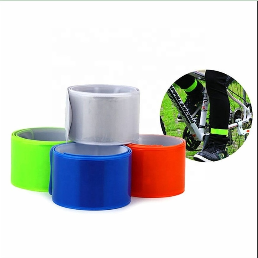 Printed Logo Slap Wrap  Custom Cheap  Promo Gift  Reflective Reflective Slap Bracelets Reflective Running Gear Reflective