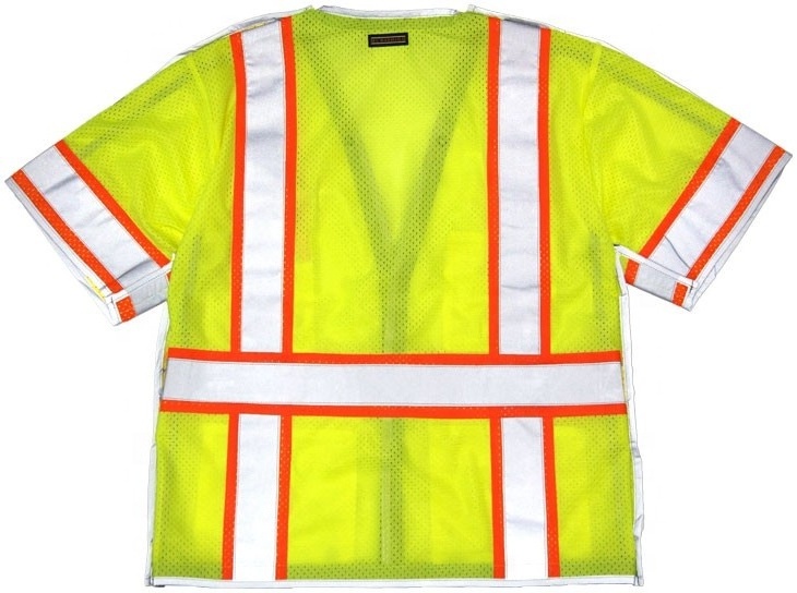 ANSI Class III - Brilliant Series Breakaway Safety Vest Hi-Vis Neon Yellow Safety Waistcoat Reflective Vest Fluorescent Safety V