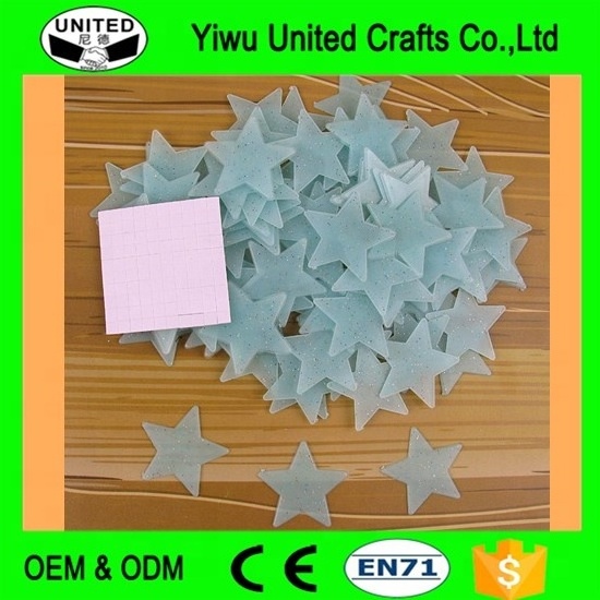 100pcs 3D Stars Glow Luminous Fluorescent Wall Stickers Kids Bedroom