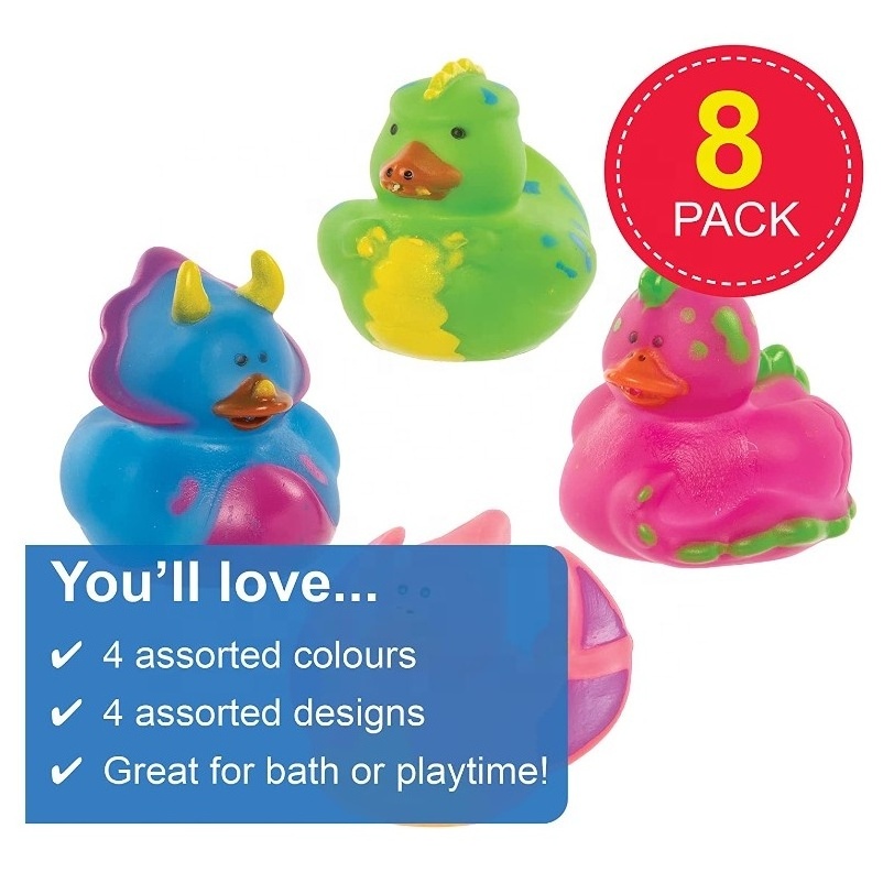 Colorful Rubber Duck Family Squeak Ducks Baby Shower Toy Jeep Ducks for Toddlers Boys Girls