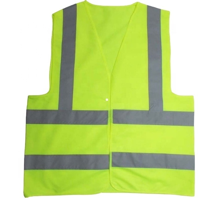 Customized Bicycle Tricot Security Gilet Hi-Vis Neon Yellow Safety Waistcoat Reflective Vest Fluorescent Safety Vests