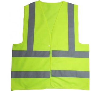 Customized Bicycle Tricot Security Gilet Hi-Vis Neon Yellow Safety Waistcoat Reflective Vest Fluorescent Safety Vests