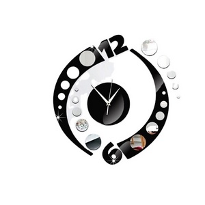 New Modern DIY Wall Clock Analog 3D Mirror Surface Large Number Sticker Home Decor