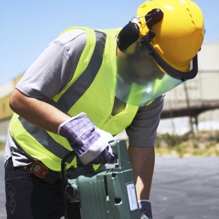 Reflective Safety Vest Yellow with Strips Work Construction Traffic & Warehouse