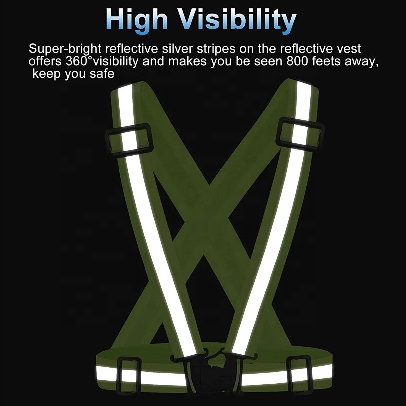 Reflective Straps,Custom Reflective Belts,Adjustable Safety Vest Hi Viz Vest High Vis Safety Visibility Waistcoat