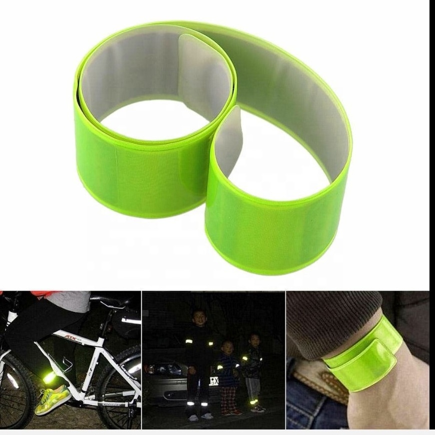 Printed Logo Slap Wrap  Custom Cheap  Promo Gift  Reflective Reflective Slap Bracelets Reflective Running Gear Reflective