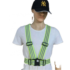 Premium Design Reflective Vest Straps Reflective Running Gear High Visibility Safety Reflective Sash with Buckle Adjustable Refl