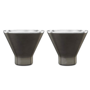 Wholesale Black Color Vacuum Insulated Stemless martini glass Stainless Stainless Steel Party Cups cocktail glasses