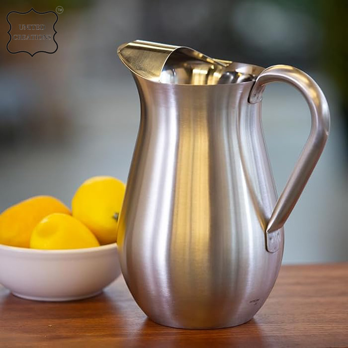 Reliable and Durable Stainless Steel Water jug For Multi Use Stainless Steel Straight Water Jug Juice Milk Pitcher Ice Guard