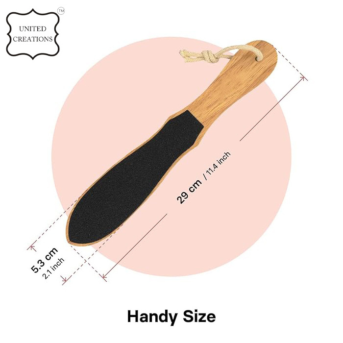 Foot File Callus Remover Heel Grater Wooden Handle Pedicure File Foot Filer for Dead Skin Wooden Pedicure Foot Scrubber