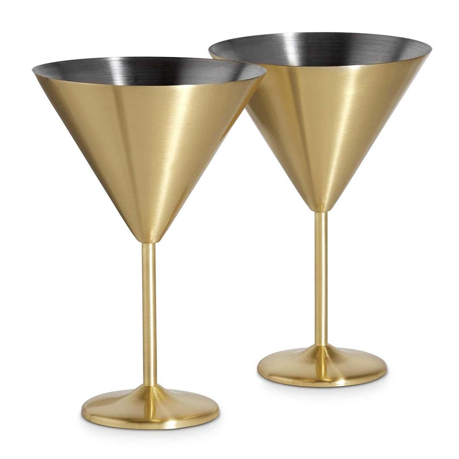 Hot Selling new design Gold Large Capacity 304 18 8  stainless steel martini glass Cocktail Glasses 240 ml for party and events