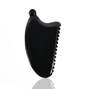 Black Gua Sha With Face Sculpting Tool Black Guasha Comb Edge For Face And Body Massage Guasha