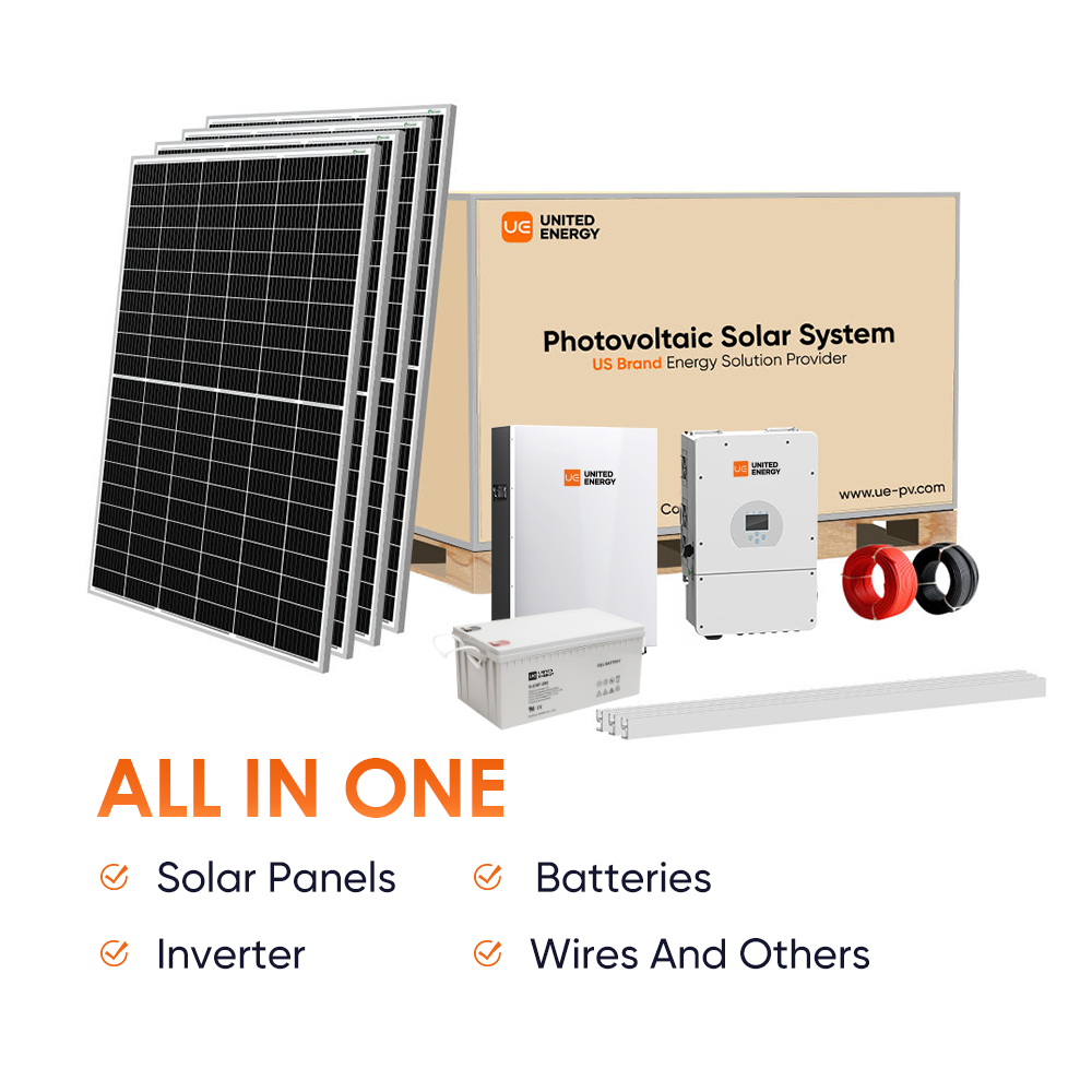 Home Use Solar Energy System Complete Kit 5Kw 10Kw 30Kw Hybrid Off Grid Solar Panels Power System with Storage Set