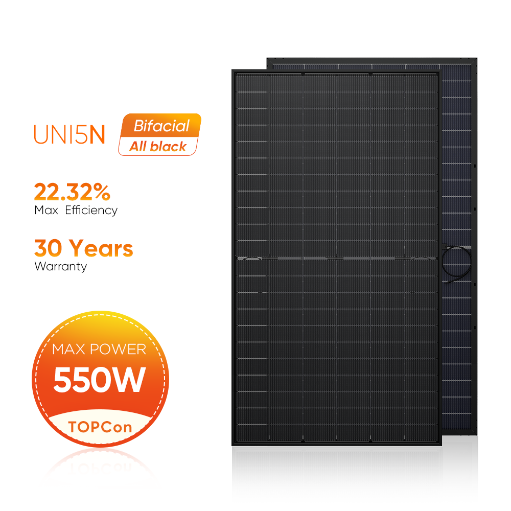 All Black Solar Panels Price 500W 550 Watt Mono Crystalline N Type Solares PV Paneles Modules For Home