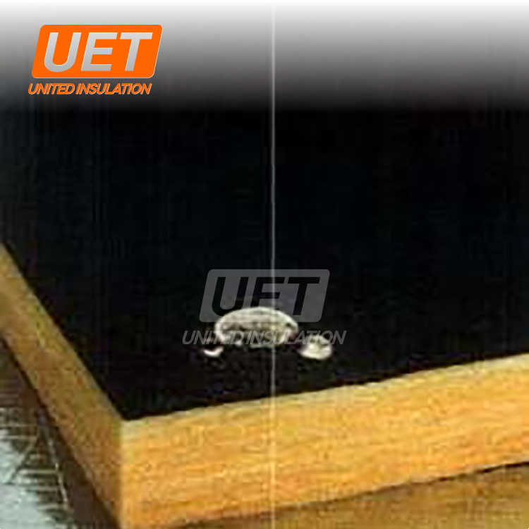 Fireproof one  side with black fiber glass tissue HVAC system air conditioning duct glass wool board insulation