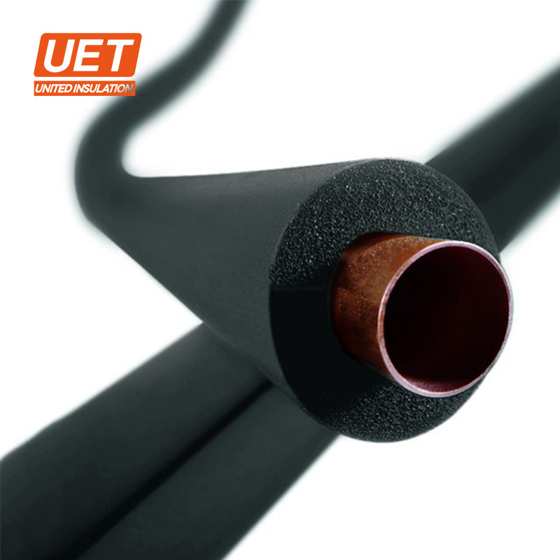 HVAC air conditioning cold hot copper pipe black NBR EPDM silicone flexible rubber foam insulation tube pipe