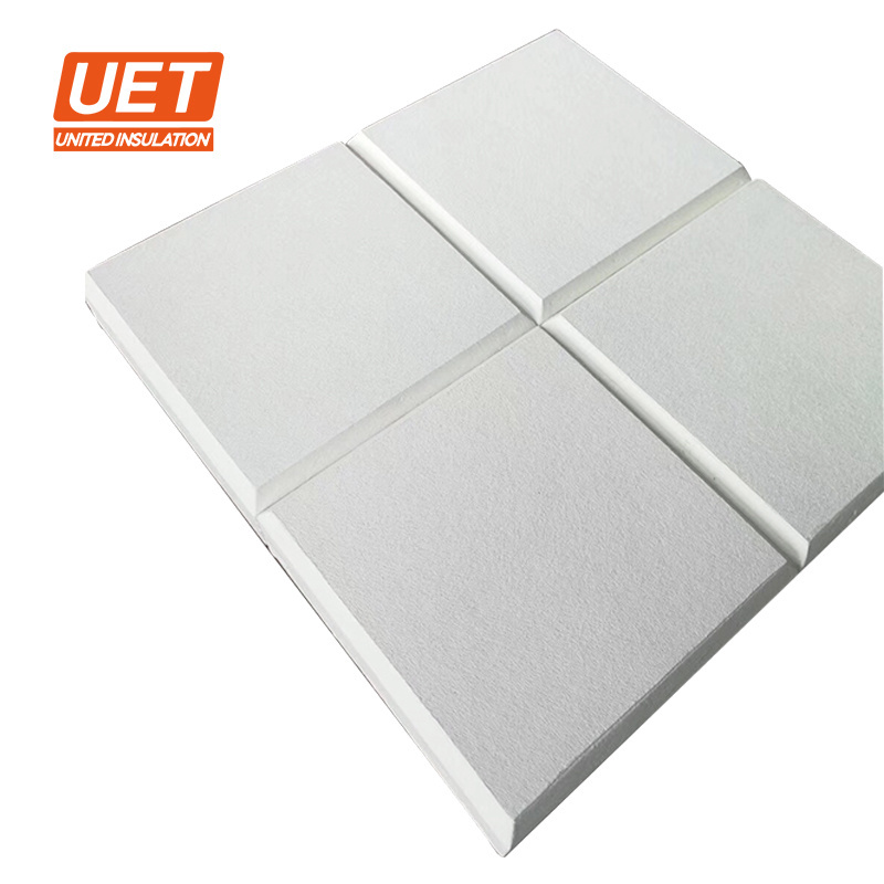 UET studio cinema metting room different shape easy to install Multicolor square edges acoustic glass wool ceiling tiles