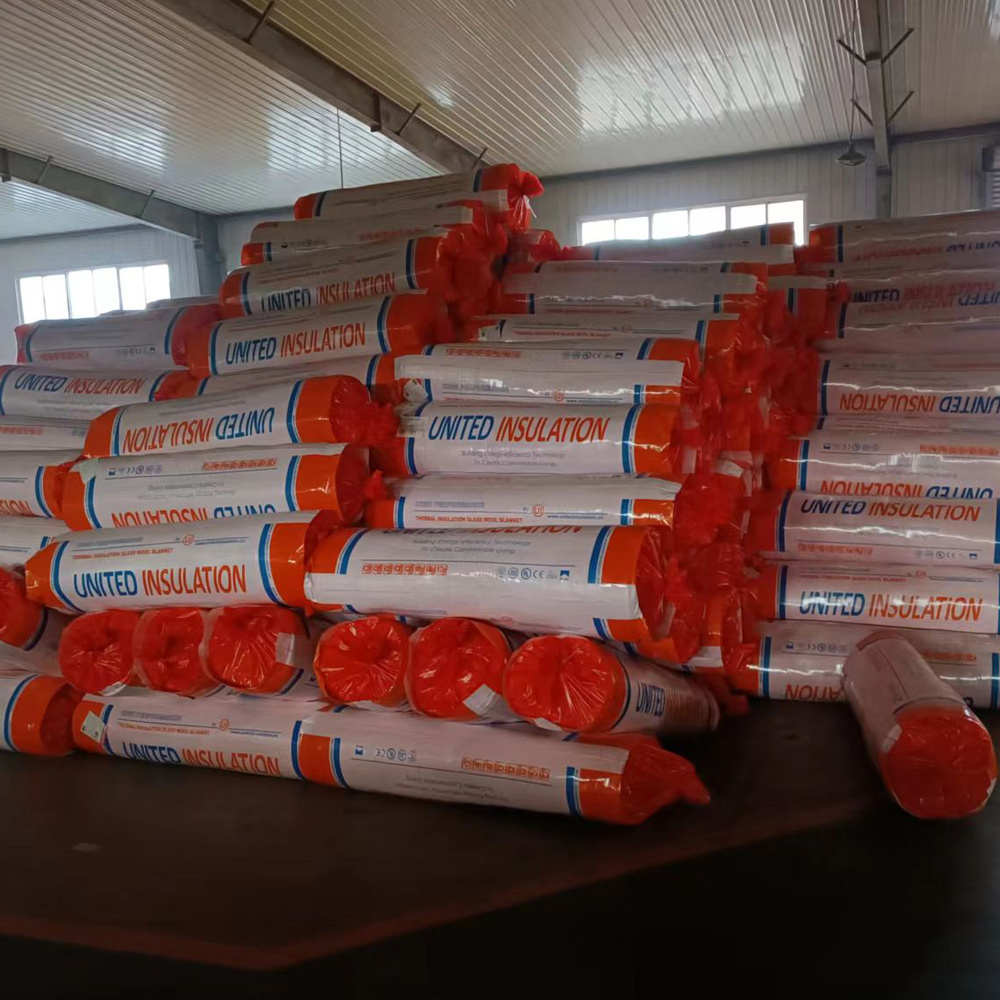 Factory HOT Sale Thermal Insulation 16kg 25mm Scrim Foil faced super fine Fiber glass wool Rolls laine de verre