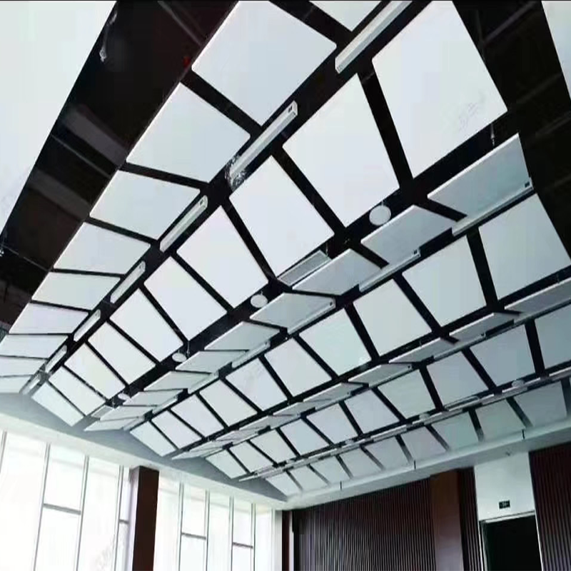 Excellent Sound Proofing Acoustic Glass Wool Ceiling Baffles and Clouds for Office Building