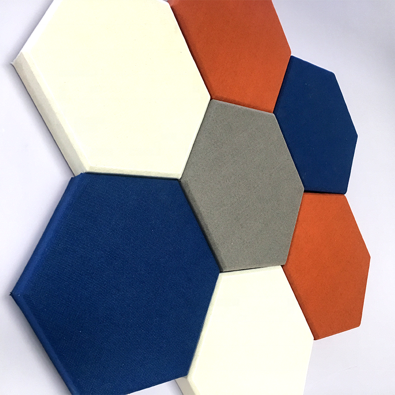 100% polyester fiber sound absorbing panel Hotsale China Creative Product Colorful Felt 3d hexagon acoustic panel