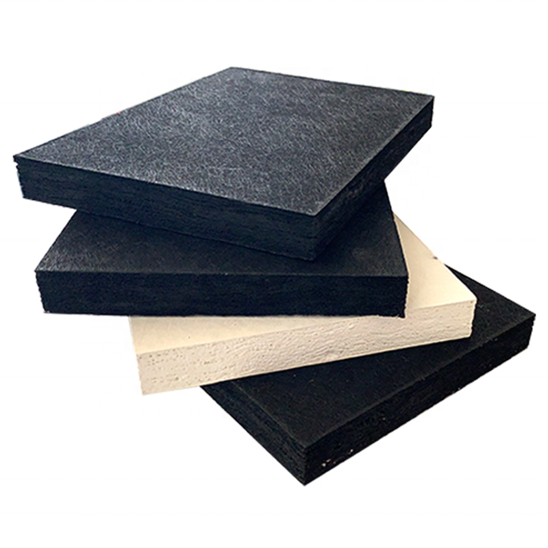 UET embossed acoustic polyester panels solid acoustic glass wool ceiling tiles square edges