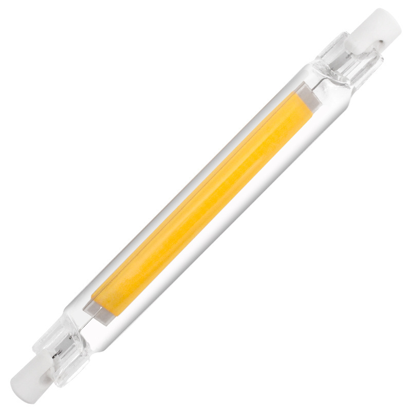 R7S LED 118mm 78mm COB Light Bulb Glass Tube Halogen Lamp Replacement COB Glass High Efficiency Double Ended R7S cob led light