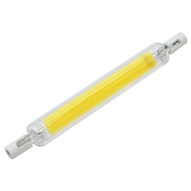 R7S LED 118mm 78mm COB Light Bulb Glass Tube Halogen Lamp Replacement COB Glass High Efficiency Double Ended R7S cob led light