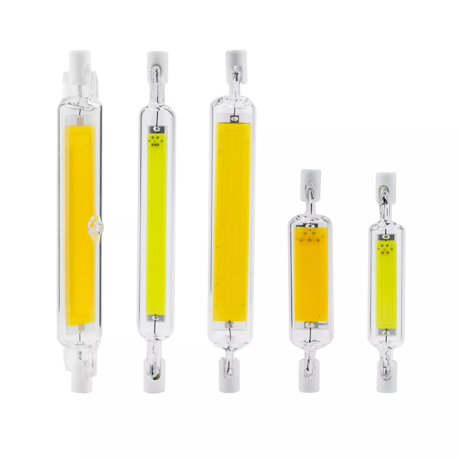 R7S LED 118mm 78mm COB Light Bulb Glass Tube Halogen Lamp Replacement COB Glass High Efficiency Double Ended R7S cob led light