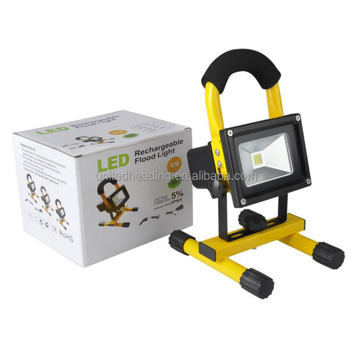 waterproof 10w led standing spotlight cob portable floodlights 50 watts Rechargeable led  Flood Light