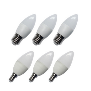 CE ROHS approved Best Brightness 3W 4W 5W 6W  Aluminum housing Plastic E14 c37 led candle light bulb