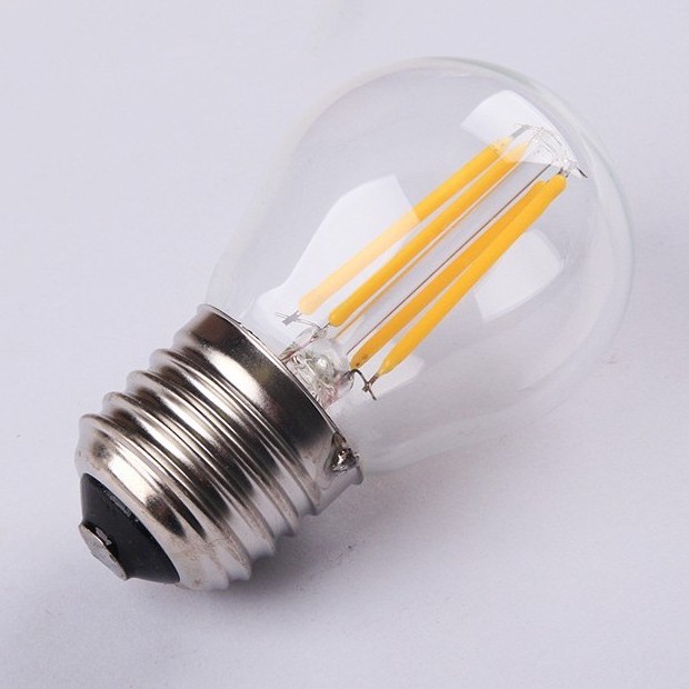 E14 E27 2w 4w clear glass G45 led filament bulb